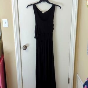 Double Zero Black Cotton high/low dress, Large